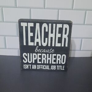 Inspirational Teacher Desk Plaque in Black and White